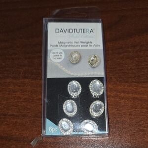 David Tutera Crystal Oval Magnetic Veil Weights